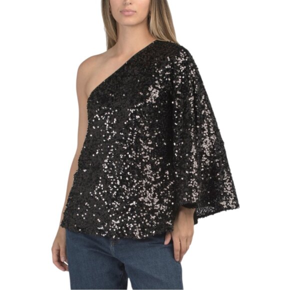 SACHIN + BABI Morgan Sequin Embellished Top